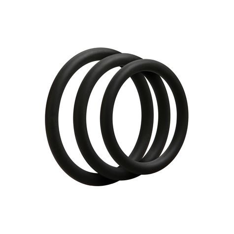 Penisringen : 3 C-Ring Set Dun Zwart