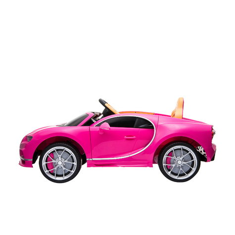 Kinderfahrzeug - Elektro Auto "Bugatti Chiron" - Lizenziert - 12v7ah, 2 Motoren- 2,4ghz Fernsteuerung, Mp3, Ledersitz+Eva-Rosa