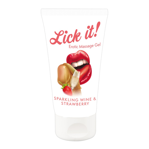 Gleitmittel & Lick It! Wine-Strawberry 50 Ml