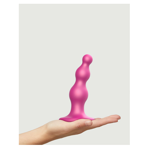 Strap-On-Me - Dildo Plug Kralen Maat S - Metallic Roze