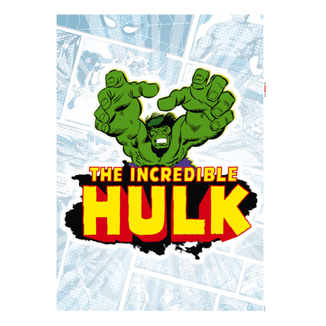 Muur Tattoo - Hulk Comic Classic - Afmeting 50 X 70 Cm