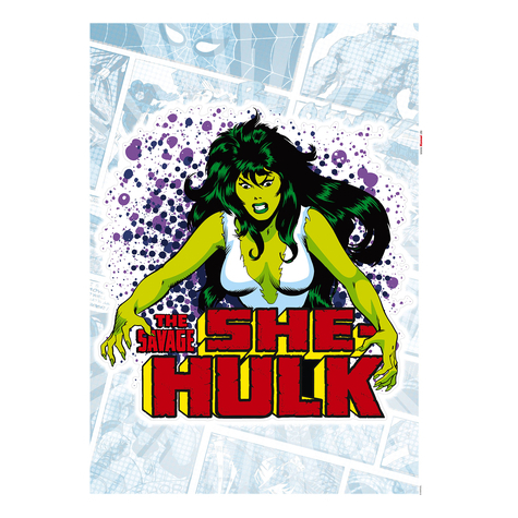 Muur Tattoo - She-Hulk Comic Classic - Afmeting 50 X 70 Cm