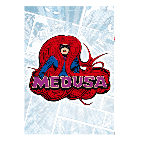 Muur Tattoo - Medusa Comic Classic - Afmeting 50 X 70 Cm