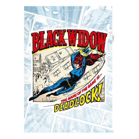 Wall Tattoo - Black Widow Comic Classic - Size 50 X 70 Cm
