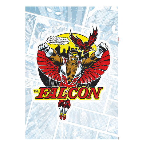 Muurtattoo - Falcon Comic Classic - Formaat 50 X 70 Cm