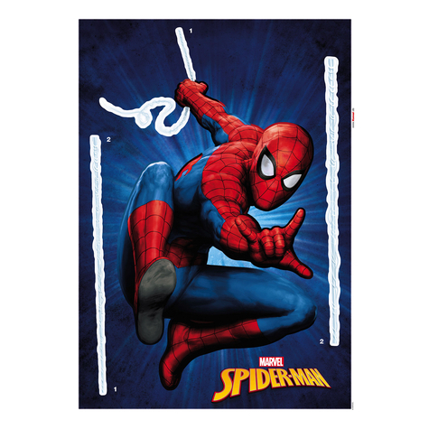 Muurtattoo - Spider-Man - Afmeting: 50 X 70 Cm