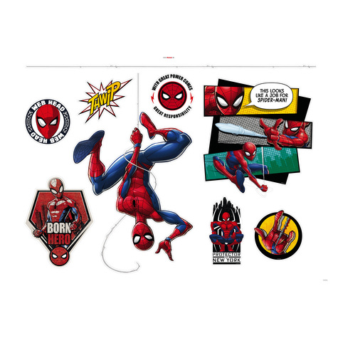 Muur Tattoo - Spider-Man Web Head - Afmeting 100 X 70 Cm