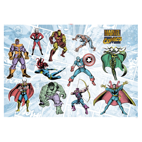 Muur Tattoo - Marvel Comics Collectie - Afmeting 100 X 70 Cm