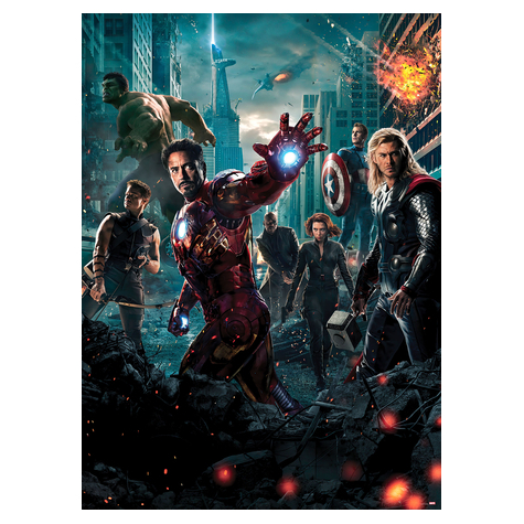 Fotobehang- Avengers Movie Poster - Formaat 184 X 254 Cm