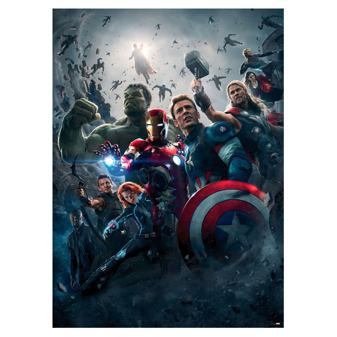 Fotobehang - Avengers Age Of Ultron Film Poster - Formaat 184 X 254 Cm