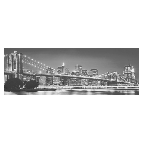 Fotobehang- Brooklyn Bridge - Formaat 368 X 127 Cm
