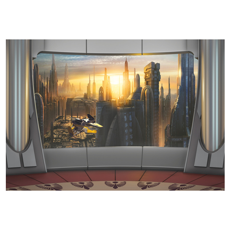 Fotobehang - Star Wars Coruscant View - Formaat 368 X 254 Cm