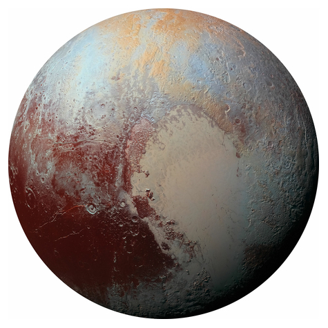 Zelfklevend Fleece Fotobehang/Wandtattoo - Pluto - Afmeting 125 X 125 Cm