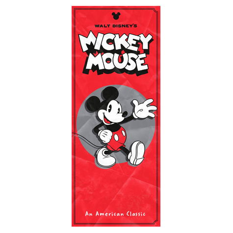 Fleece Fotobehang - Mickey American Classic - Afmeting 100 X 250 Cm