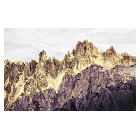 Fleece Fotobehang - Peaks Color - Afmeting 400 X 250 Cm