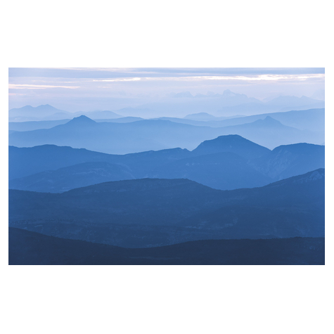 Fleece Fotobehang - Blue Mountain - Afmeting 400 X 250 Cm