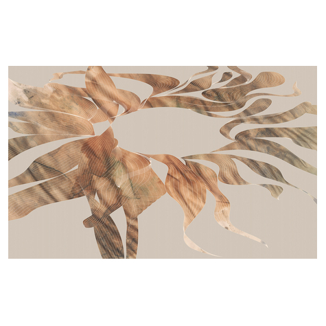 Non-Woven Wallpaper - Autumn Leaves - Size 400 X 250 Cm