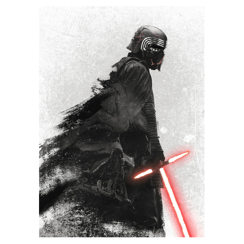 Fleece Fotobehang - Star Wars Kylo Vader Shadow - Afmeting 200 X 280 Cm