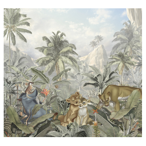 Non-Woven Wallpaper - Lion King Mountains - Size 300 X 280 Cm
