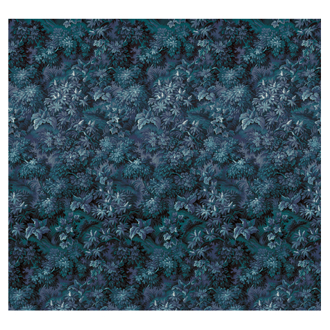 Fleece Fotobehang - Botanique Bleu - Afmeting 300 X 280 Cm