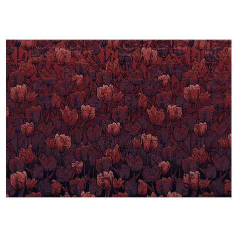 Fleece Fotobehang - Tulipe - Afmeting 400 X 280 Cm