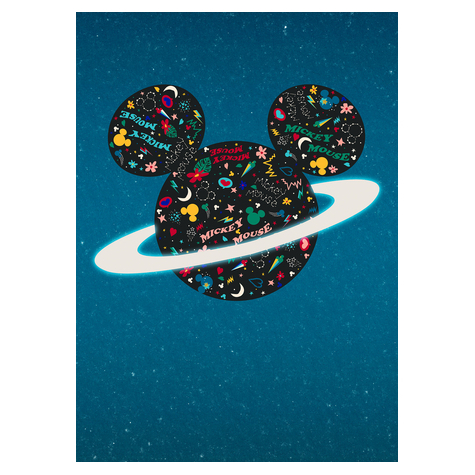Fleece Fotobehang - Planet Mickey - Afmeting 200 X 280 Cm