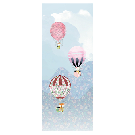 Fleece Fotobehang - Happy Balloon Panel - Afmeting 100 X 250 Cm