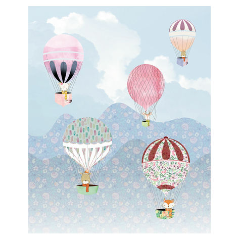 Fleece Fotobehang - Happy Balloon - Afmeting 200 X 250 Cm
