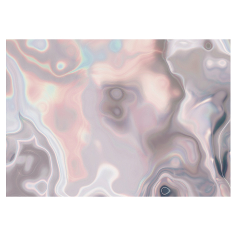 Fleece Fotobehang - Shimmering Waves - Formaat 400 X 280 Cm