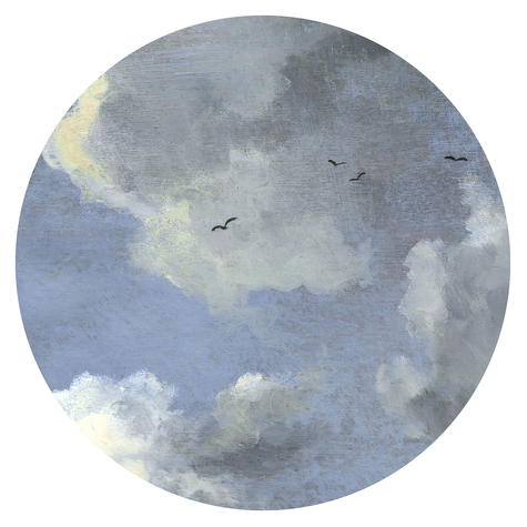 Zelfklevend Fleece Fotobehang/Wandtattoo - Simply Sky - Afmeting 125 X 125 Cm