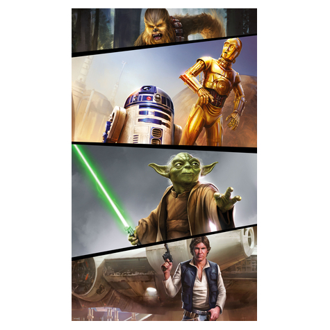Fleece Fotobehang - Star Wars Moments Rebels - Afmeting 120 X 200 Cm
