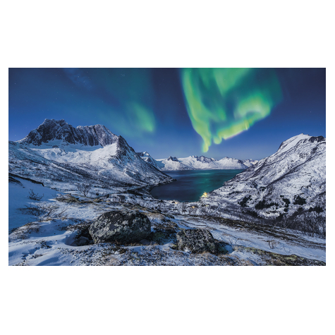 Fleece Fotobehang - I Love Norway - Formaat 400 X 250 Cm