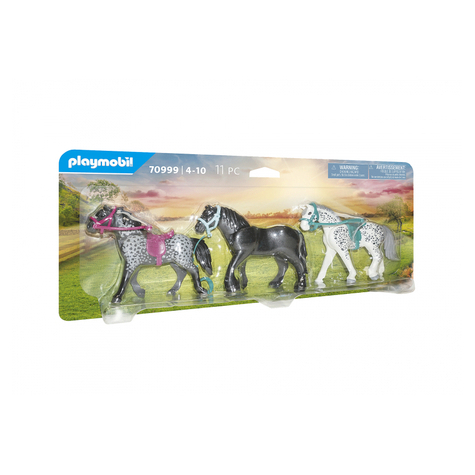 Playmobil Land - 3 Paarden Friese Knabstrupper & Andalusiër (70999)