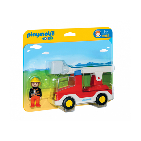 Playmobil 1.2.3 - Brandweerladderwagen (6967)