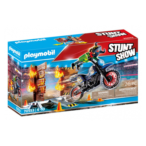 Playmobil Stunt Show - Motorfiets Met Vuurwand (70553)