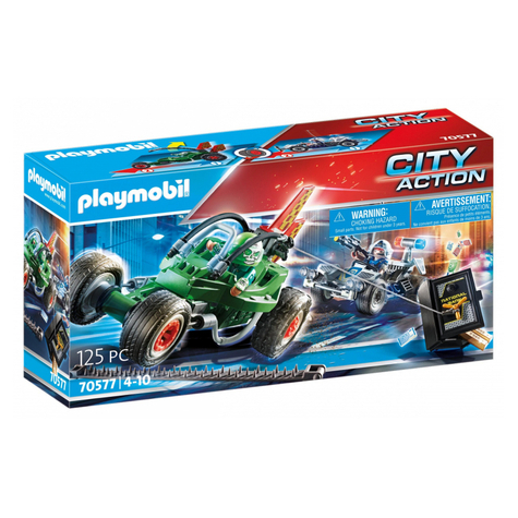 Playmobil City Action - Politie Kart Achtervolging Van De Kluisinbreker (70577)