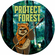 Zelfklevend Fleece Fotobehang/Wandtattoo - Star Wars Protect The Forest - Afmeting 125 X 125 Cm