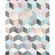 Fleece Fotobehang - Cubes Pastel - Formaat 200 X 250 Cm