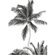 Fleece Fotobehang - Retro Palm - Afmeting 200 X 280 Cm