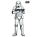 Zelfklevend Fleece Fotobehang/Wandtattoo - Star Wars Xxl Stormtrooper - Formaat 127 X 188 Cm